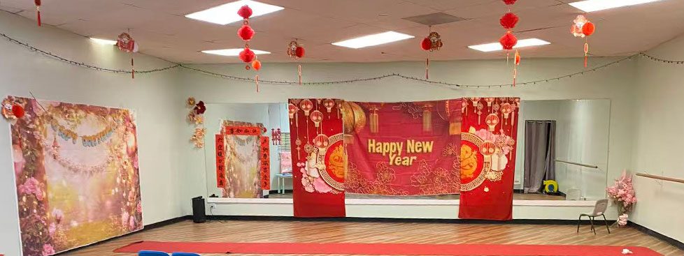 A North Star classroom decorated with red lanterns